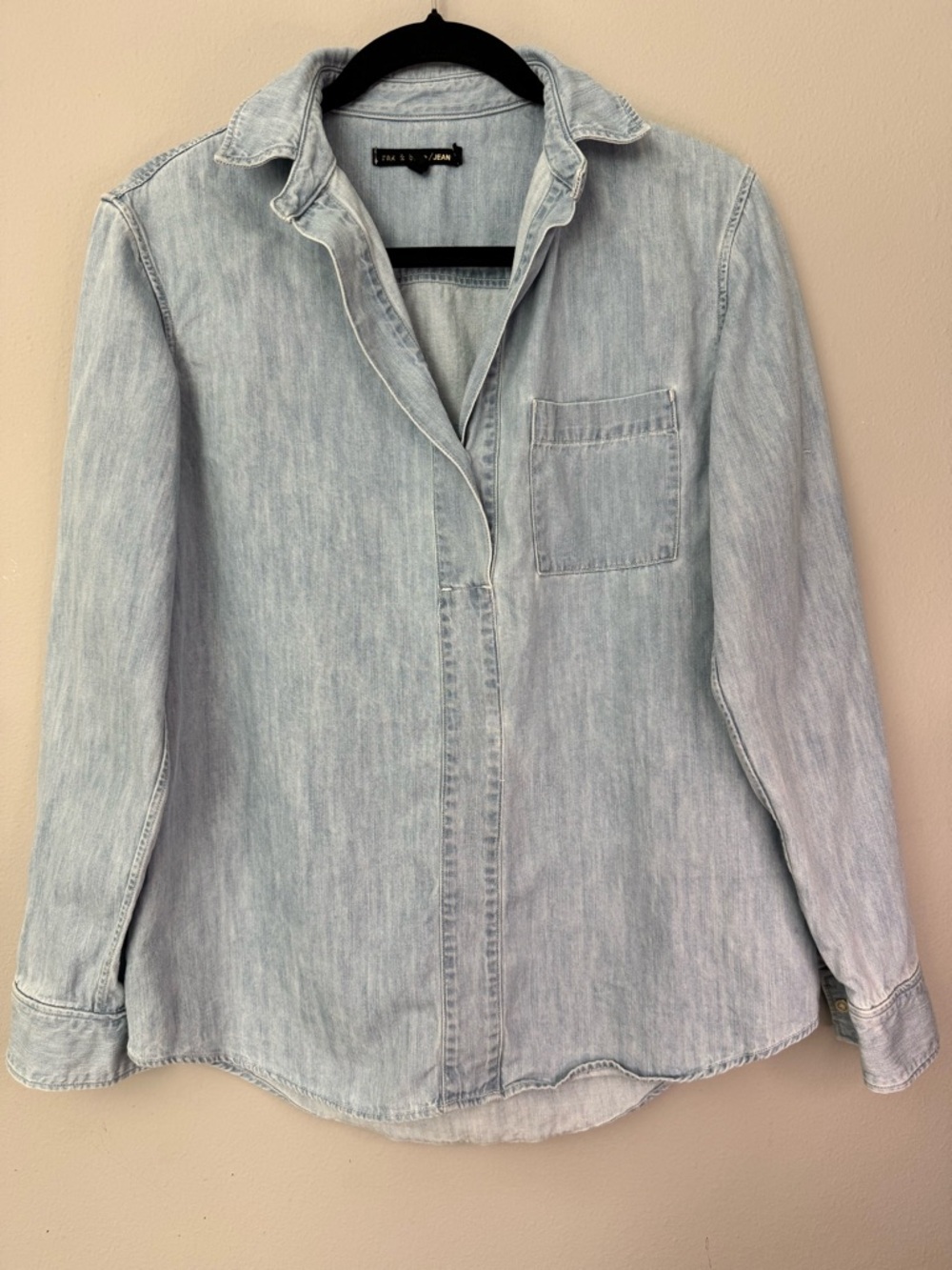 Rag and Bone Denim Button-Down Shirt in Light Wash